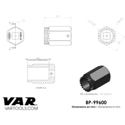 VAR | Outil boitier de pédalier Shimano Octalink & ISIS - carte