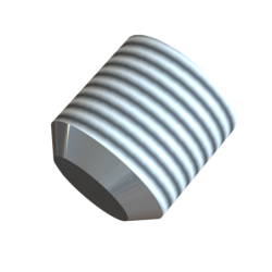 Vis STHC bout plat acier brut - dim 6x6