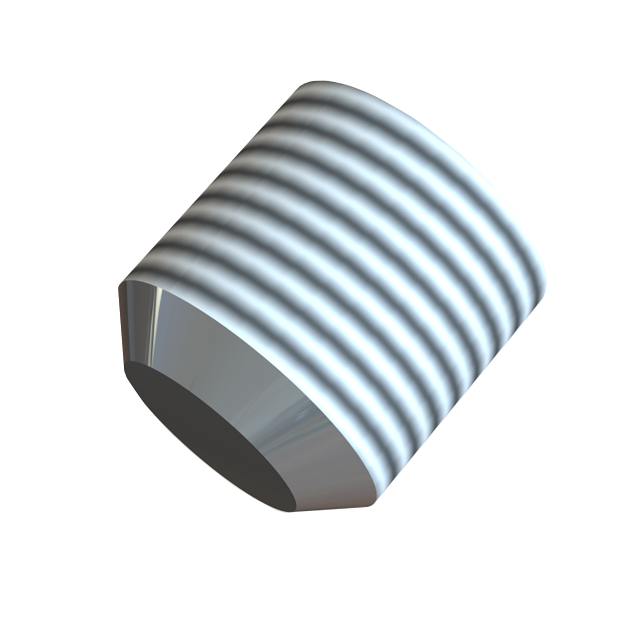 Vis STHC bout plat acier brut - dim 6x6