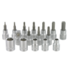 VAR | Kit 15 hex bit sockets, hex sockets & adaptor for torque wrenches