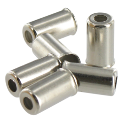 VAR | Cable housing ferrules 5 mm, chrome plating - 200 pcs / bottle