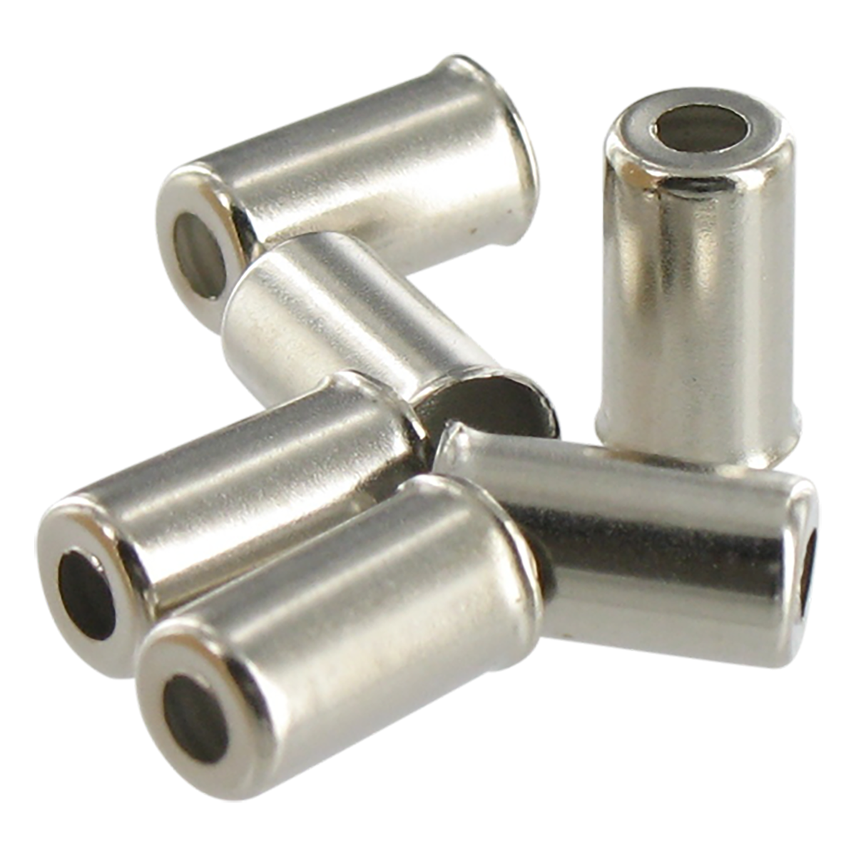 VAR | Cable housing ferrules 5 mm, chrome plating - 200 pcs / bottle