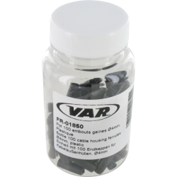 VAR | bottle 100 plastic cable housing ferrules Ø 4mm - black