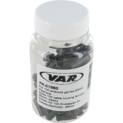 VAR | bottle 100 plastic cable housing ferrules Ø 5mm - black
