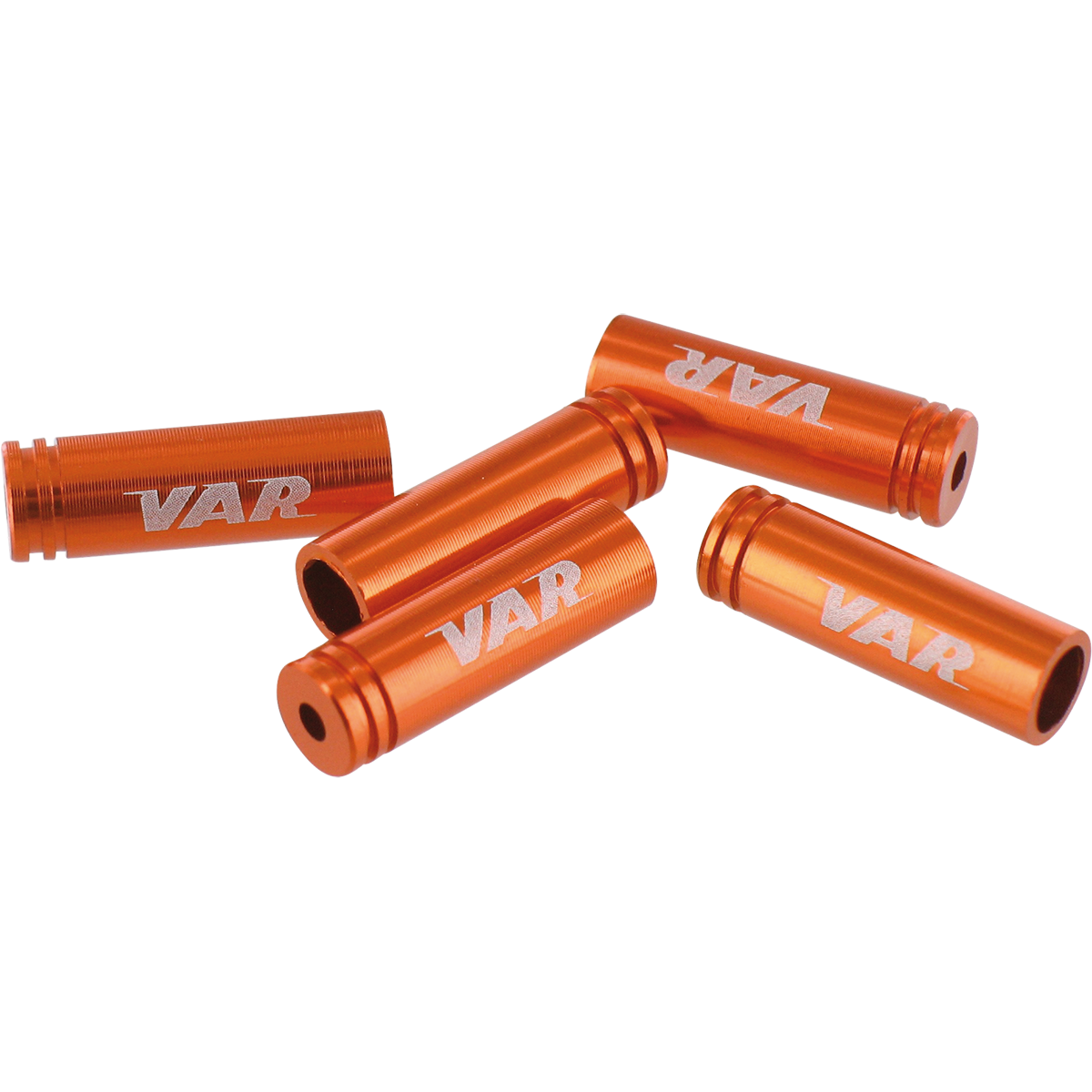 VAR | Flacon 100 embouts gaine Ø 4 mm aluminium - orange