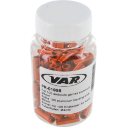 VAR | Bottle 100 cable housing ferrules 4 mm - orange