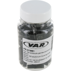 VAR | Bottle 100 cable housing ferrules 5 mm - black