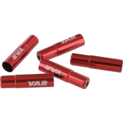 VAR | Flacon 100 embouts gaine Ø 5 mm aluminium - rouge