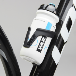 VAR | 600ml white water bottle - black & blue