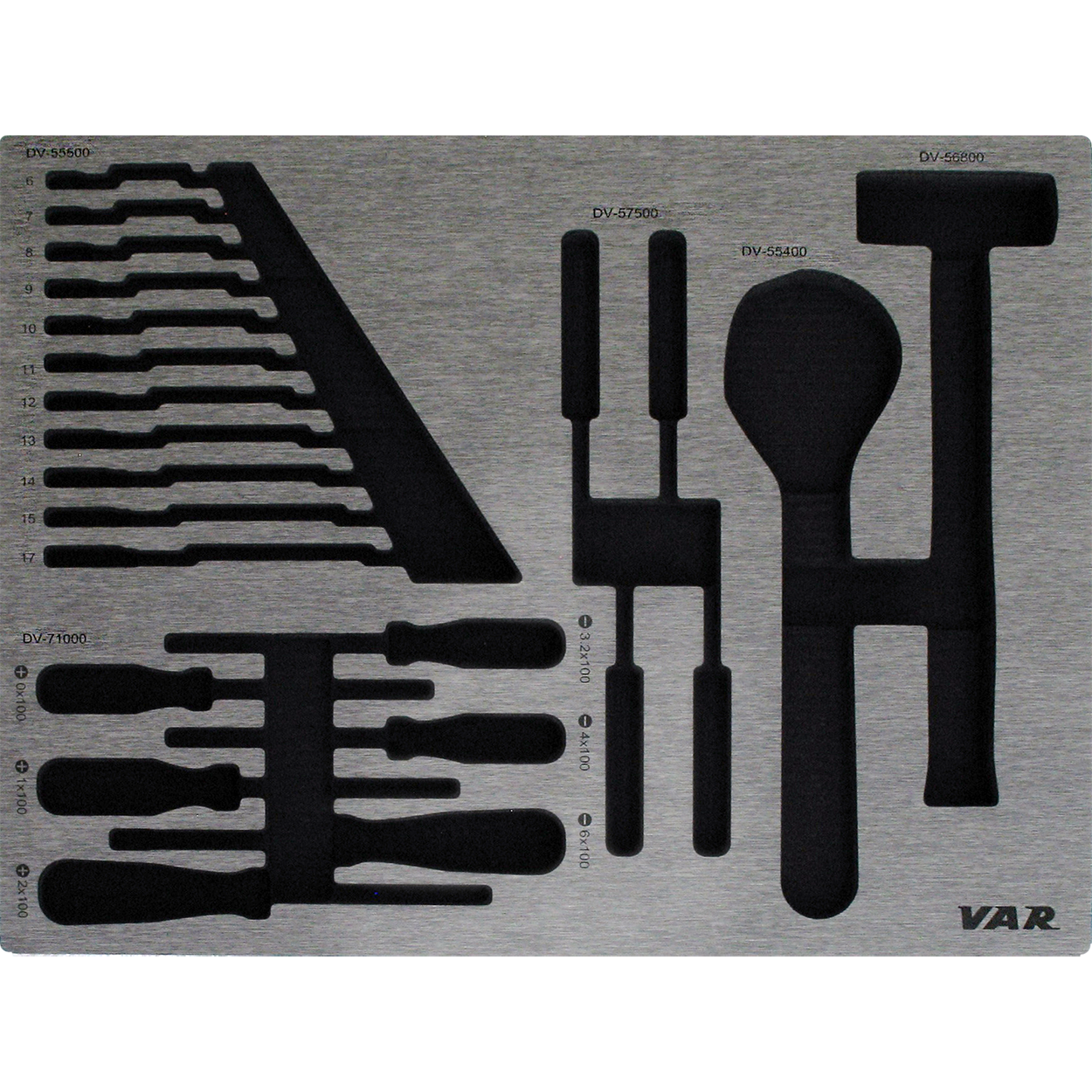 VAR | Tool tray for spanners, screwdrivers, hooks, hammer 
