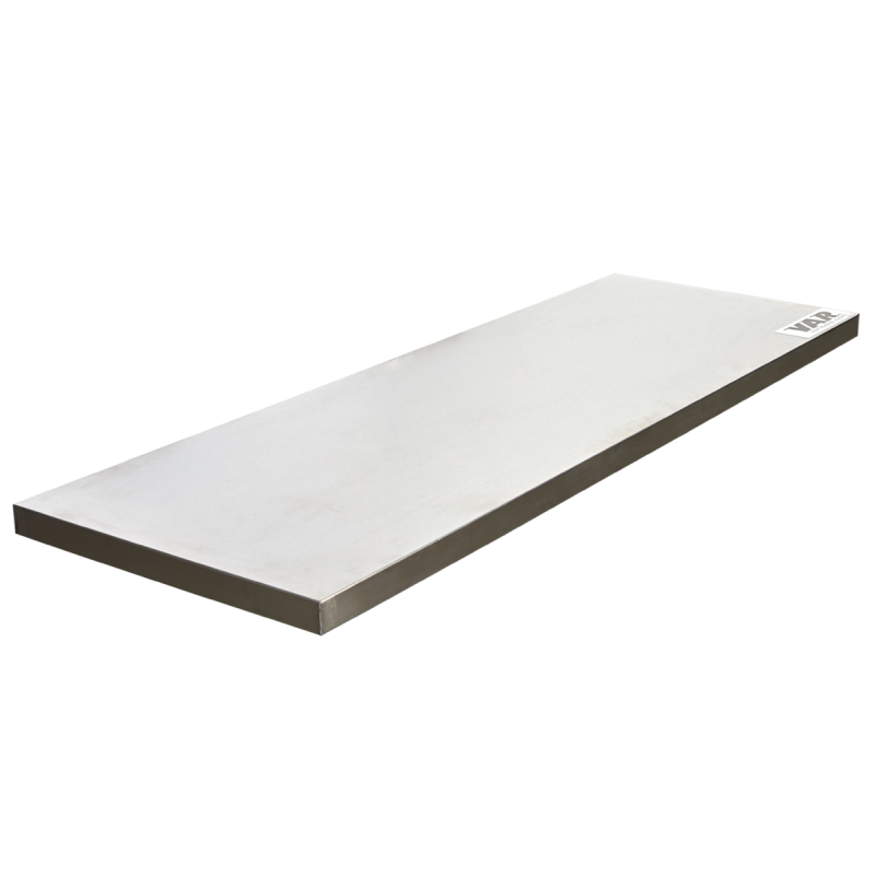 VAR | Stainless steel bench top for 2 units - length 136cm