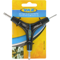 VAR | Clé triple compatible Torx® T10/T25/T30 - sur carte