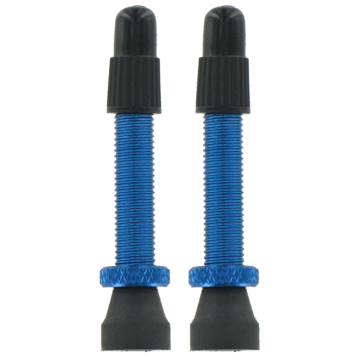 2 valves Presta aluminium - bleu