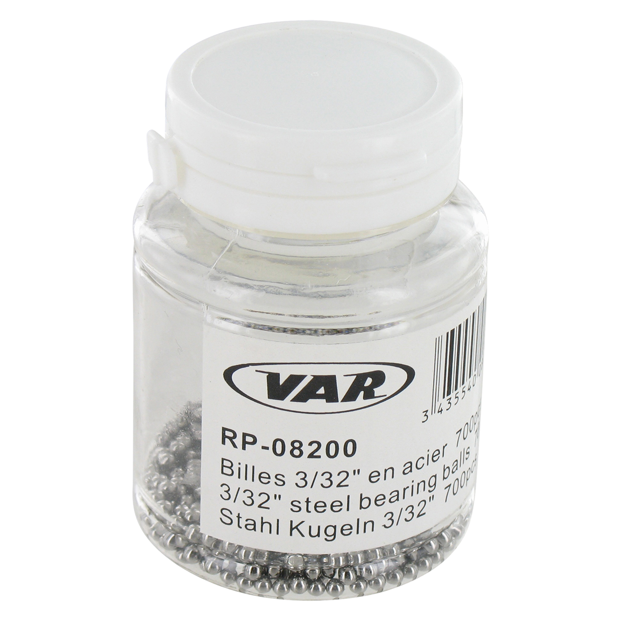 Flacon de 700 billes, 3/32 (2,38 mm)